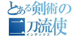 とある剣術の二刀流使（インデックス）