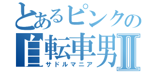 とあるピンクの自転車男Ⅱ（サドルマニア）