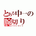 とある中一の腕切り（リストカット）