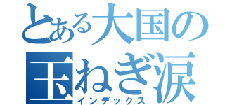 とある大国の玉ねぎ涙（インデックス）