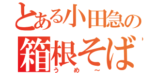 とある小田急の箱根そば（うめ～）