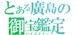 とある廣島の御宝鑑定（ハイエナジー）