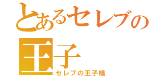 とあるセレブの王子（セレブの王子様）