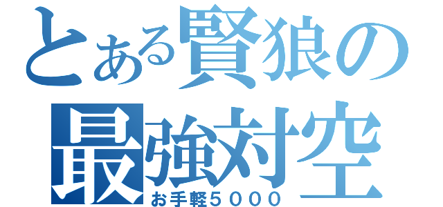 とある賢狼の最強対空（お手軽５０００）