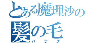 とある魔理沙の髪の毛（バナナ）