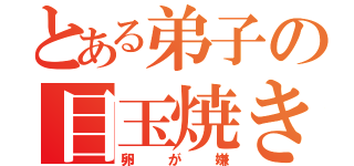 とある弟子の目玉焼き（卵が嫌）