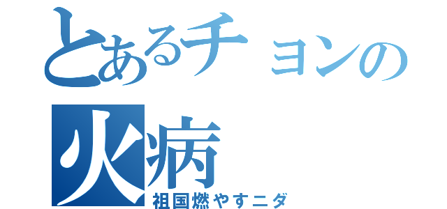 とあるチョンの火病（祖国燃やすニダ）