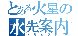 とある火星の水先案内人（トリビア）