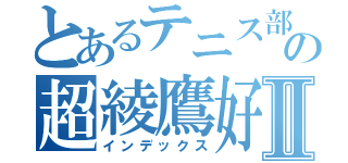 とあるテニス部の超綾鷹好きⅡ（インデックス）