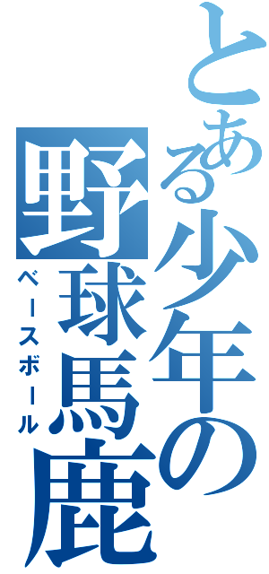 とある少年の野球馬鹿Ⅱ（ベースボール）