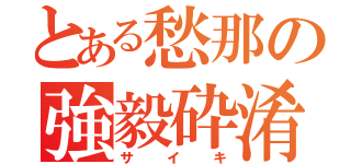 とある愁那の強毅砕淆（サイキ）