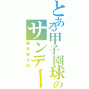 とある甲子園球場のサンデー晋ちゃん（藤浪晋太郎）