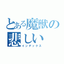 とある魔獣の悲しい（インデックス）