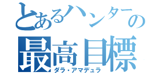 とあるハンターの最高目標（ダラ・アマデュラ）