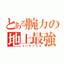 とある腕力の地上最強の生物（インデックス）