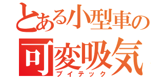 とある小型車の可変吸気（ブイテック）