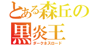 とある森丘の黒炎王（ダークネスロード）