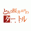 とある桜井高校のタートルヘッド（小谷元）