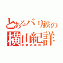 とあるバリ鉄の横山紀詳（宮崎の黒豚）