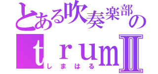 とある吹奏楽部のｔｒｕｍｐｅｔⅡ（しまはる）