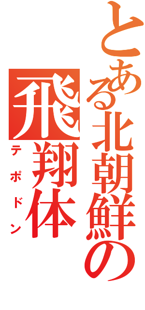 とある北朝鮮の飛翔体（テポドン）