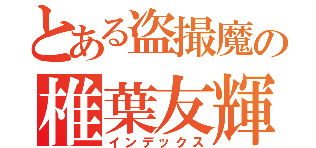 とある盗撮魔の椎葉友輝（インデックス）