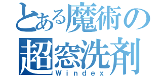 とある魔術の超窓洗剤（Ｗｉｎｄｅｘ）