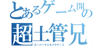 とあるゲーム開発会社の超土管兄弟（スーパーマリオブラザース）