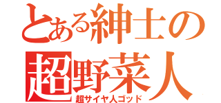 とある紳士の超野菜人神（超サイヤ人ゴッド）