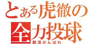 とある虎徹の全力投球（部活がんばれ）