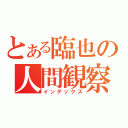 とある臨也の人間観察（インデックス）