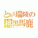 とある瑞陵の桃黒馬鹿（モノノフ）