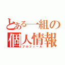 とある一組の個人情報（プロフィール）