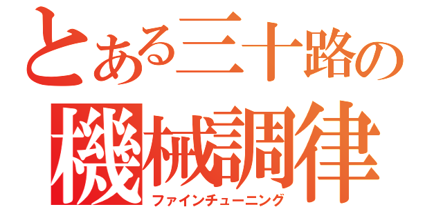 とある三十路の機械調律（ファインチューニング）