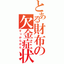 とある財布の欠金症状（すっからかん）