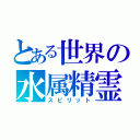 とある世界の水属精霊（スピリット）