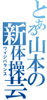 とある山本の新体操芸（ワイジバランス）