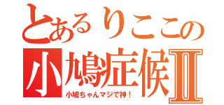 とあるりここの小鳩症候群Ⅱ（小鳩ちゃんマジで神！）