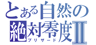 とある自然の絶対零度Ⅱ（ブリザード）