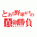 とある野球好きの真剣勝負（ガチショウブ）