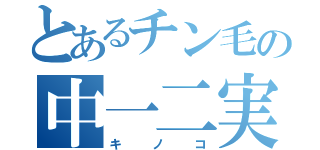 とあるチン毛の中一二実（キノコ）