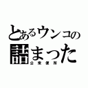 とあるウンコの詰まった（公衆便所）