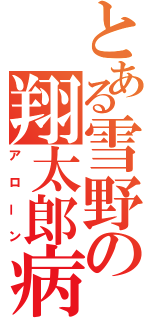 とある雪野の翔太郎病（アローン）