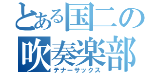 とある国二の吹奏楽部（テナーサックス）