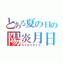 とある夏の日の陽炎月日（カゲロウデイズ）