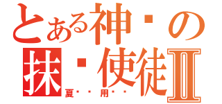 とある神翎の抹杀使徒Ⅱ（夏亚专用单车）