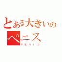 とある大きいのペニス（ＰＥＮＩＳ）