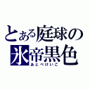 とある庭球の氷帝黒色（あとべけいご）