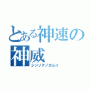 とある神速の神威（シンソクノカムイ）