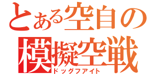 とある空自の模擬空戦（ドッグフアイト）